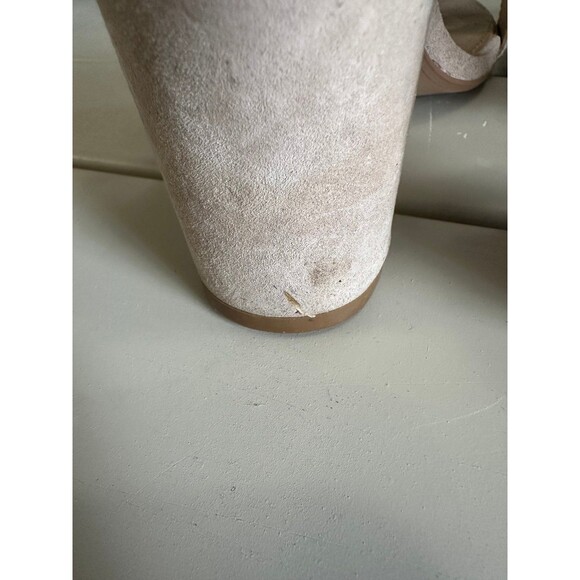 Steve Madden Carrson Rhinestone Leather Suede Ankle Strap Block Heel Sandal 8 - Picture 7 of 12